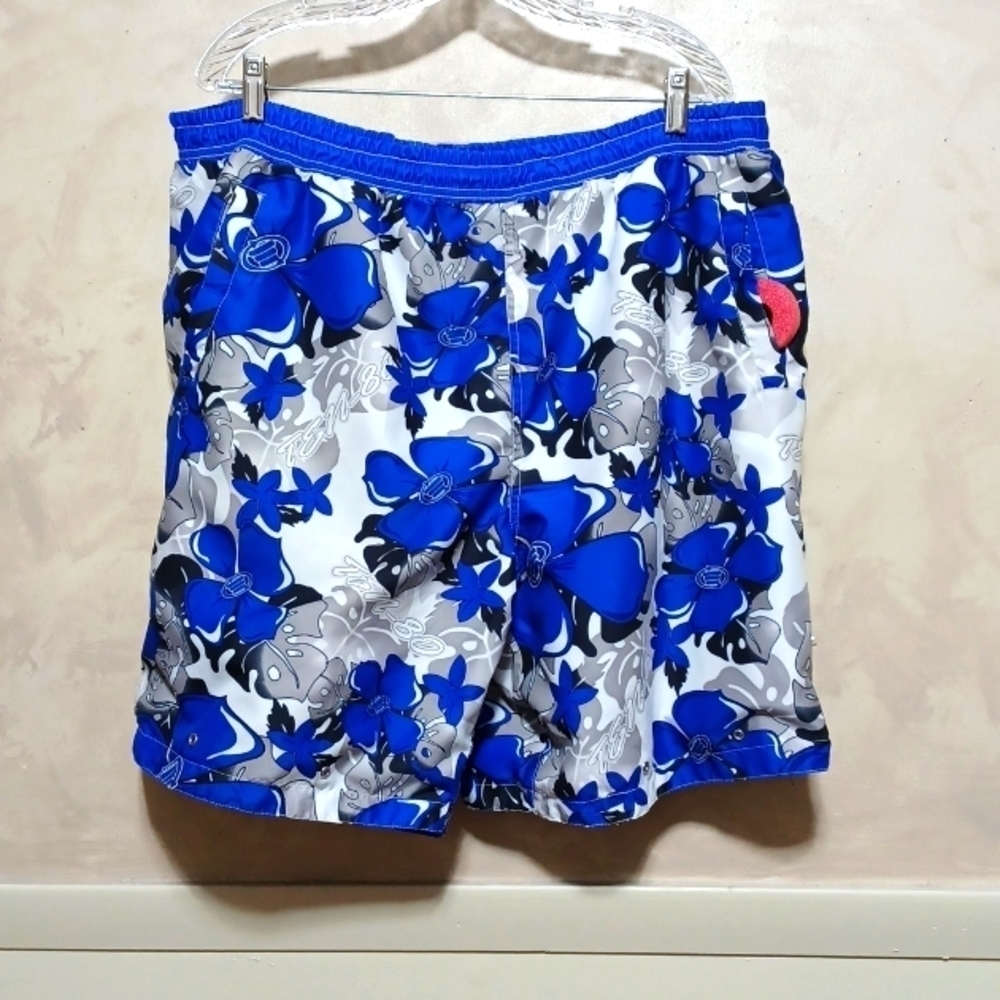 TEN-80 ride in style SWIM WEAR SIZE L men's in a beautiful polyester blue